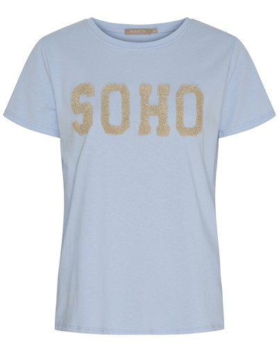 Marta Du Chateau - MDCHerdis T-shirt - Celeste Light/Beige